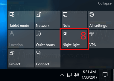 Night light button